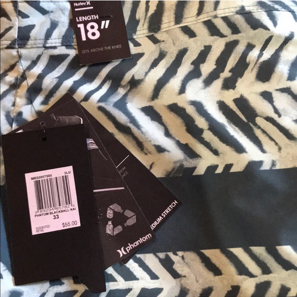 Hurley Phantom Blackball Kai 18" Board Shorts M. - Picture 7 of 7